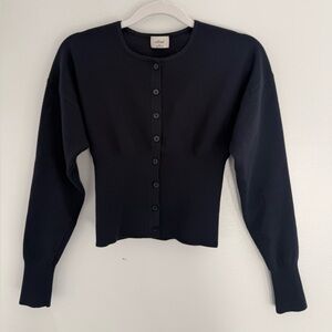 Aritzia Wilfred Golightly Cardigan Navy XS – Wonder Yarn Button Front Fitted